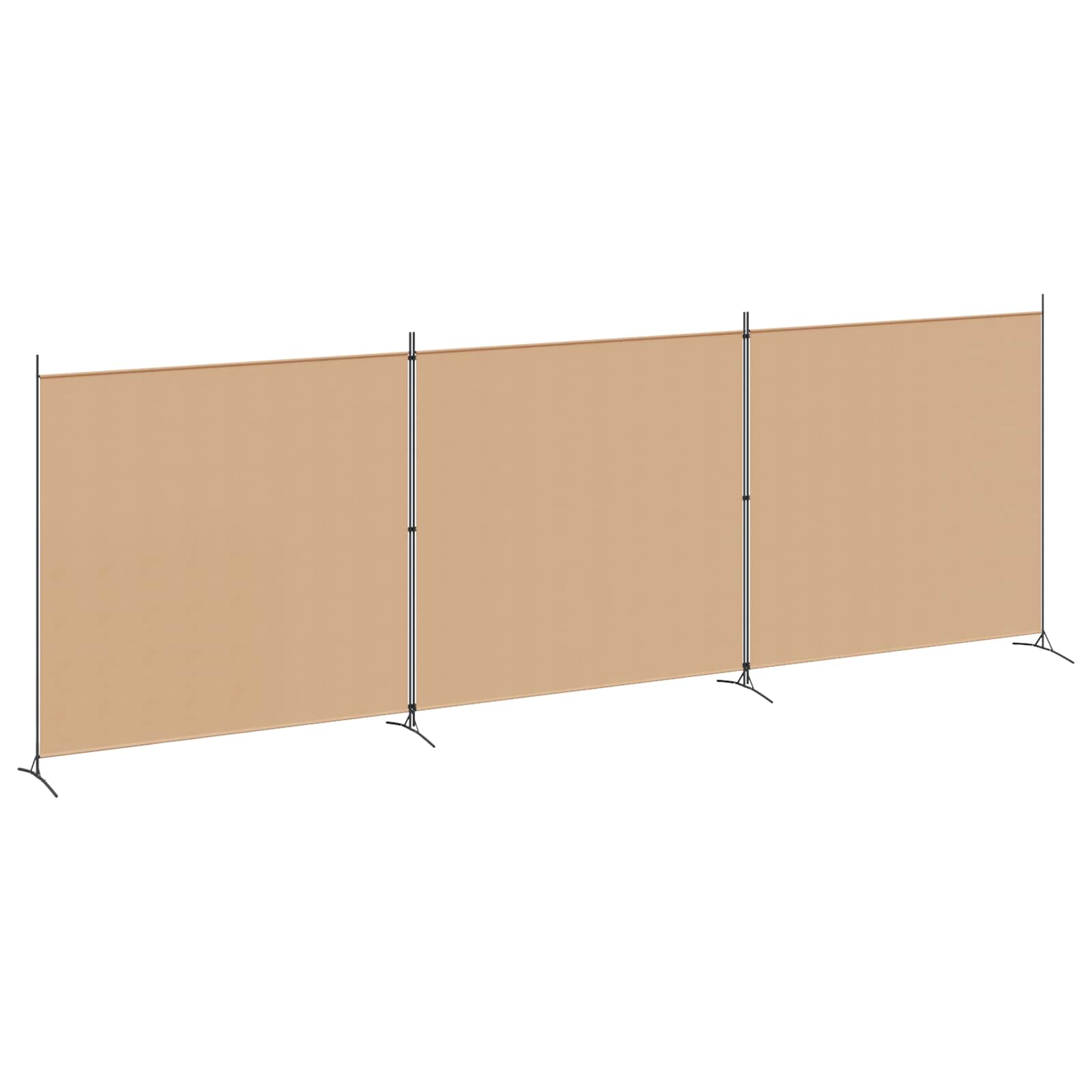 Paravento a 4 Pannelli Beige 525 x 180 cm Tessuto | homemem39