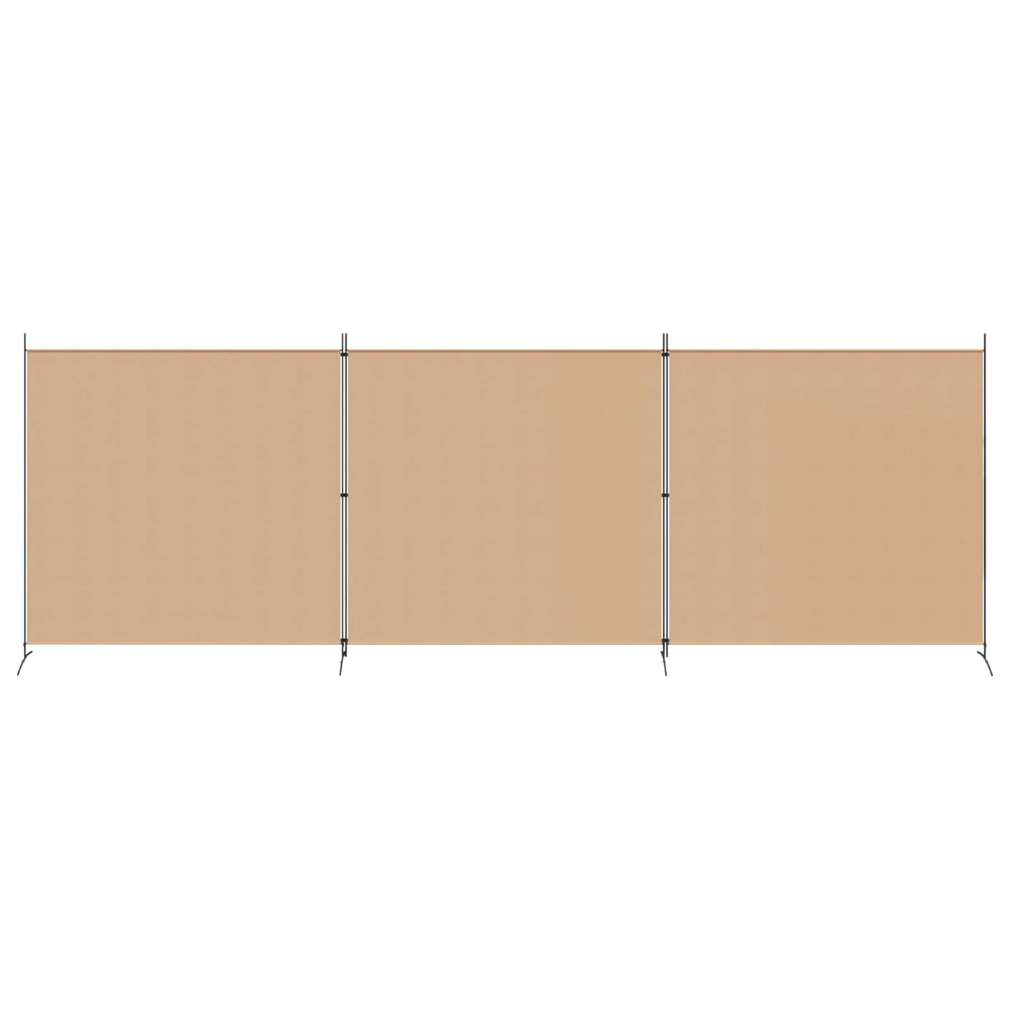 Paravento a 4 Pannelli Beige 525 x 180 cm Tessuto