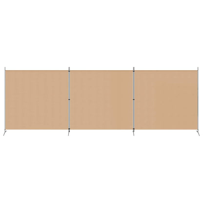 Paravento a 4 Pannelli Beige 525 x 180 cm Tessuto