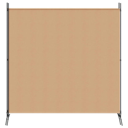 Paravento a 4 Pannelli Beige 525 x 180 cm Tessuto