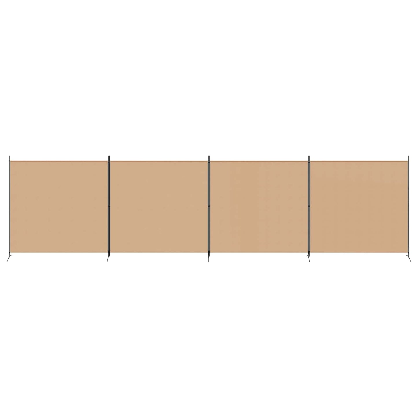 Paravento a 4 Pannelli Beige 698 x 180 cm Tessuto
