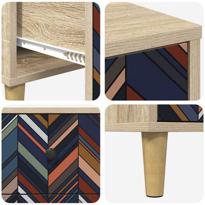 Armadio da Notte OMMEN Rovere Sonoma 36 x 33 x 60 cm | homemem39