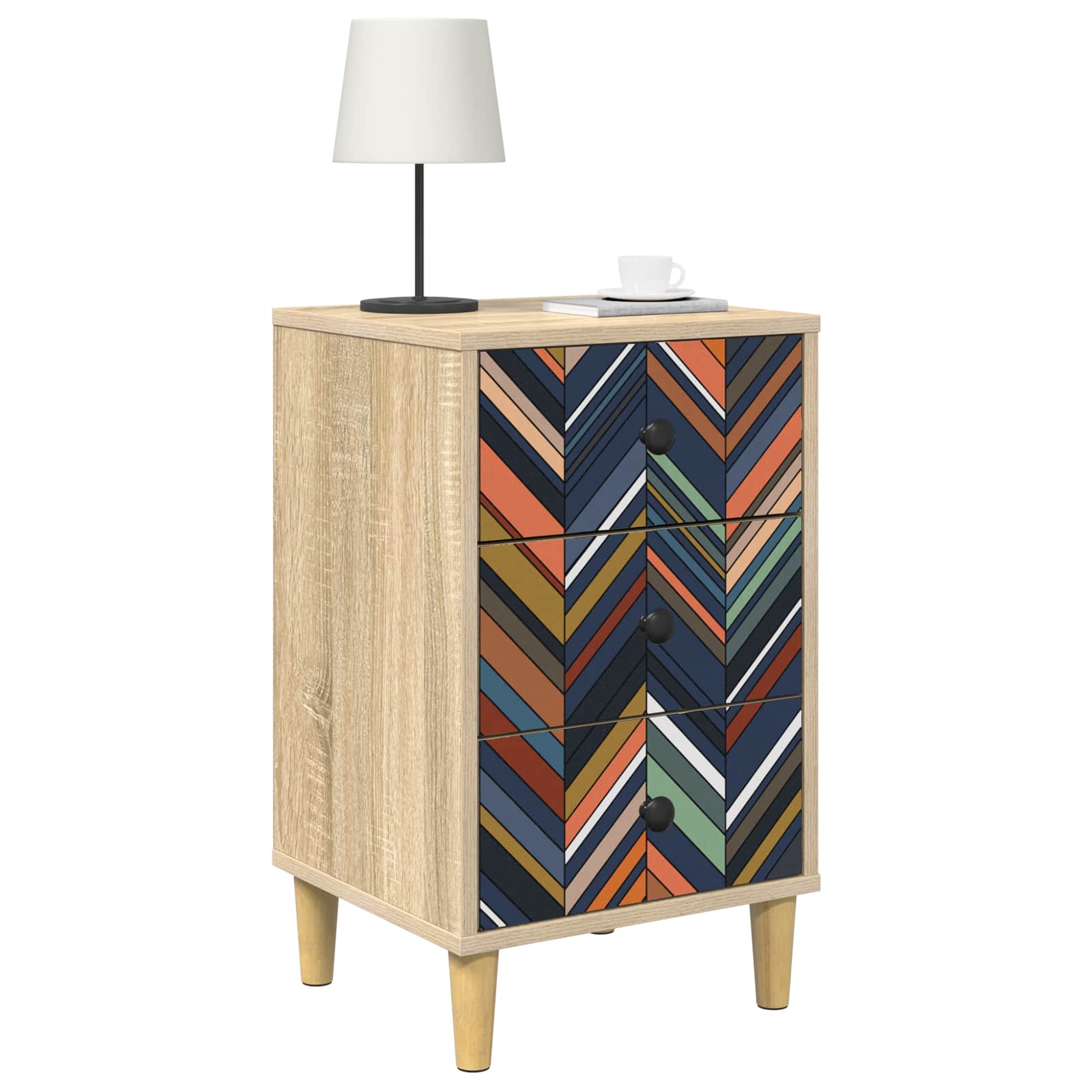 Armadio da Notte OMMEN 2 pz Rovere Sonoma 36 x 33 x 60 cm | homemem39