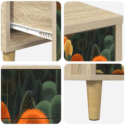 Armadio da Notte ZAANDAM Rovere Sonoma 36 x 33 x 60 cm | homemem39