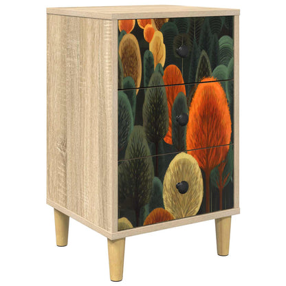 Armadio da Notte ZAANDAM Rovere Sonoma 36 x 33 x 60 cm | homemem39
