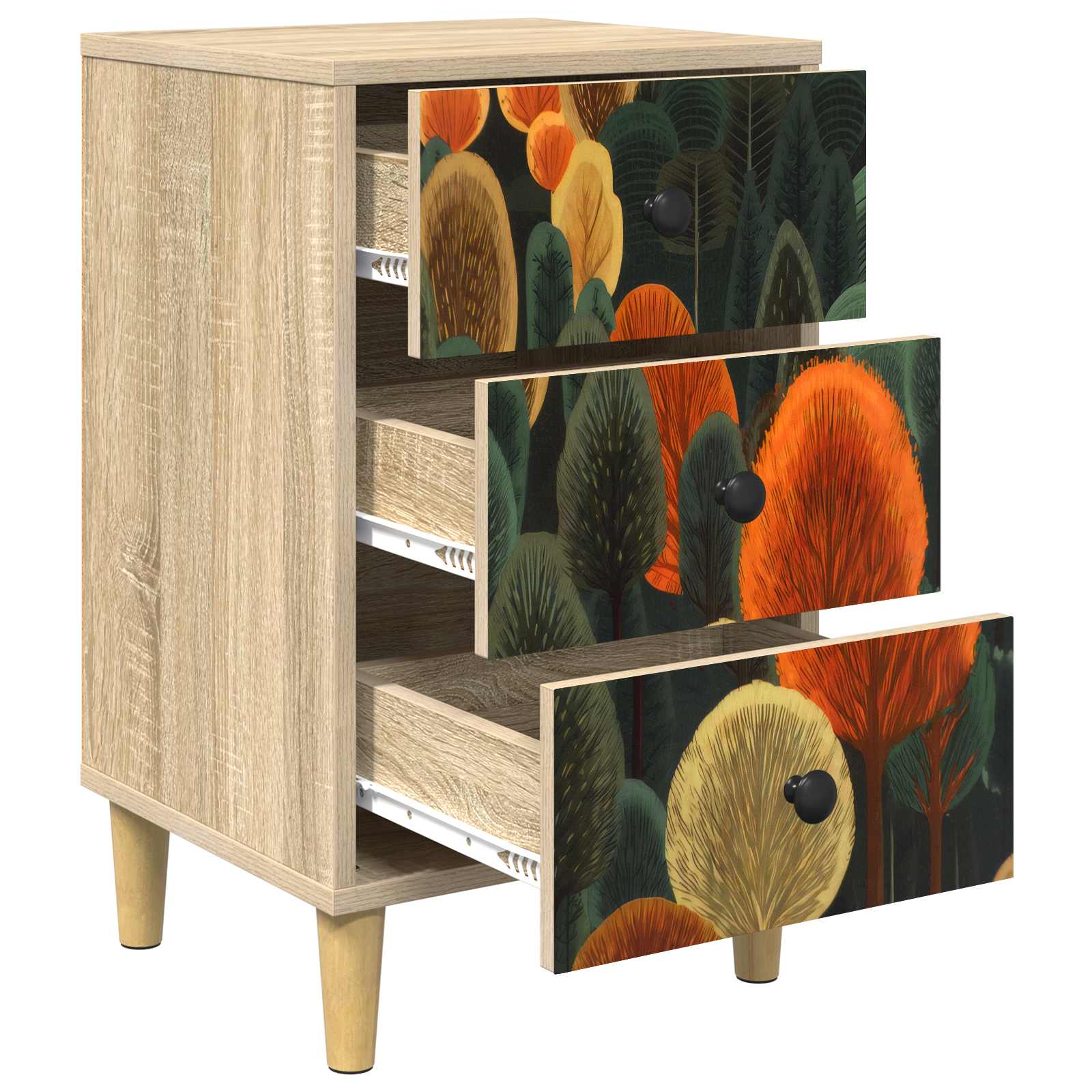 Armadio da Notte ZAANDAM Rovere Sonoma 36 x 33 x 60 cm | homemem39