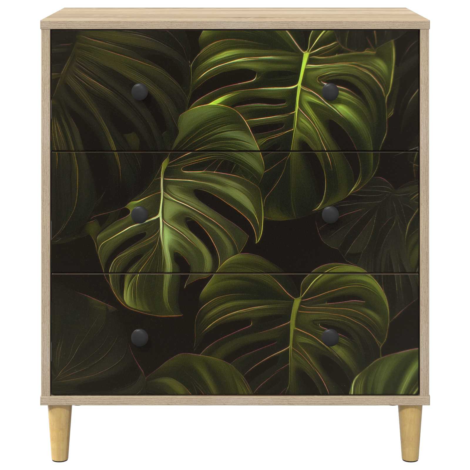 Cassettiera ELBURG Stampa foglia di palma 66 x 36,5 x 75 cm | homemem39