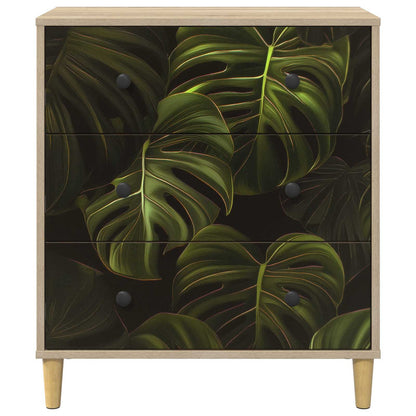 Cassettiera ELBURG Stampa foglia di palma 66 x 36,5 x 75 cm | homemem39