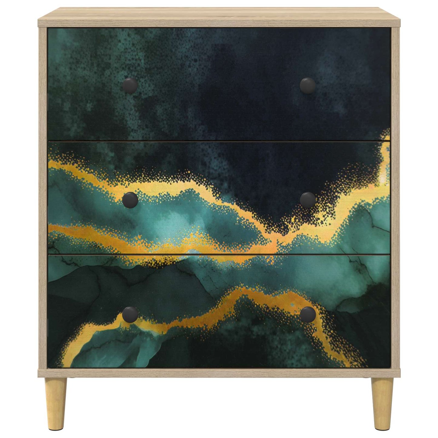Cassettiera WIJHE Stampa in marmo turchese 66 x 36,5 x 75 cm | homemem39