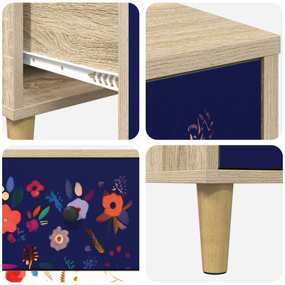 Cassettiera MAINZ Stampa floreale 66 x 36,5 x 75 cm Sonoma | homemem39