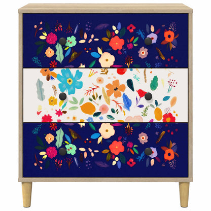 Cassettiera MAINZ Stampa floreale 66 x 36,5 x 75 cm Sonoma | homemem39