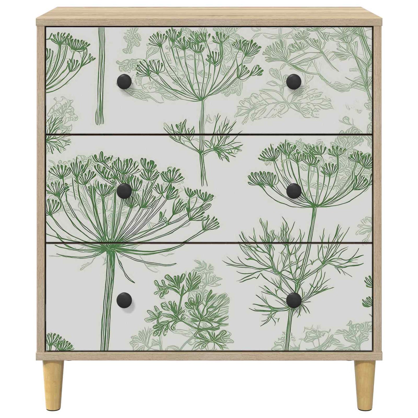 Cassettiera GOTHA Stampa di albero verde 66 x 36,5 x 75 cm | homemem39