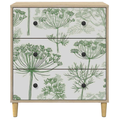 Cassettiera GOTHA Stampa di albero verde 66 x 36,5 x 75 cm | homemem39