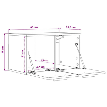 Armadietto a muro 60 x 36,5 x 35 cm Legno ingegnerizzato