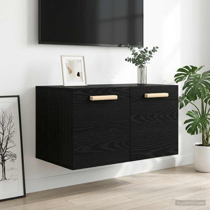 Armadietto a muro Rovere nero 60 x 36,5 x 35 cm