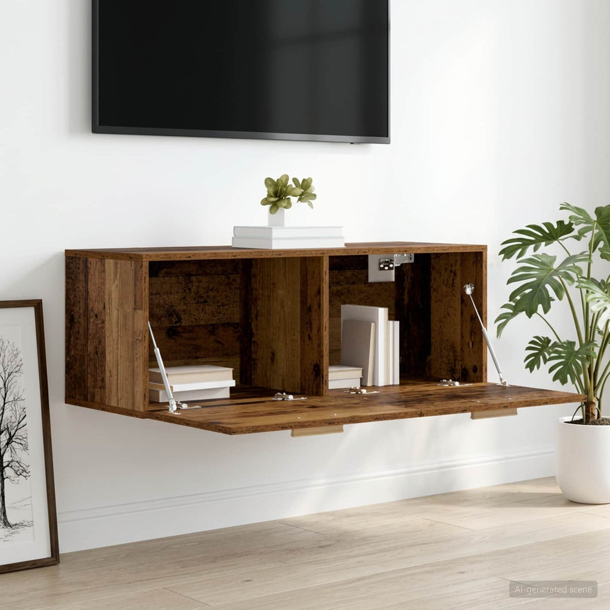 Armadietto a muro Legno antico 100 x 36,5 x 35 cm - homemem39