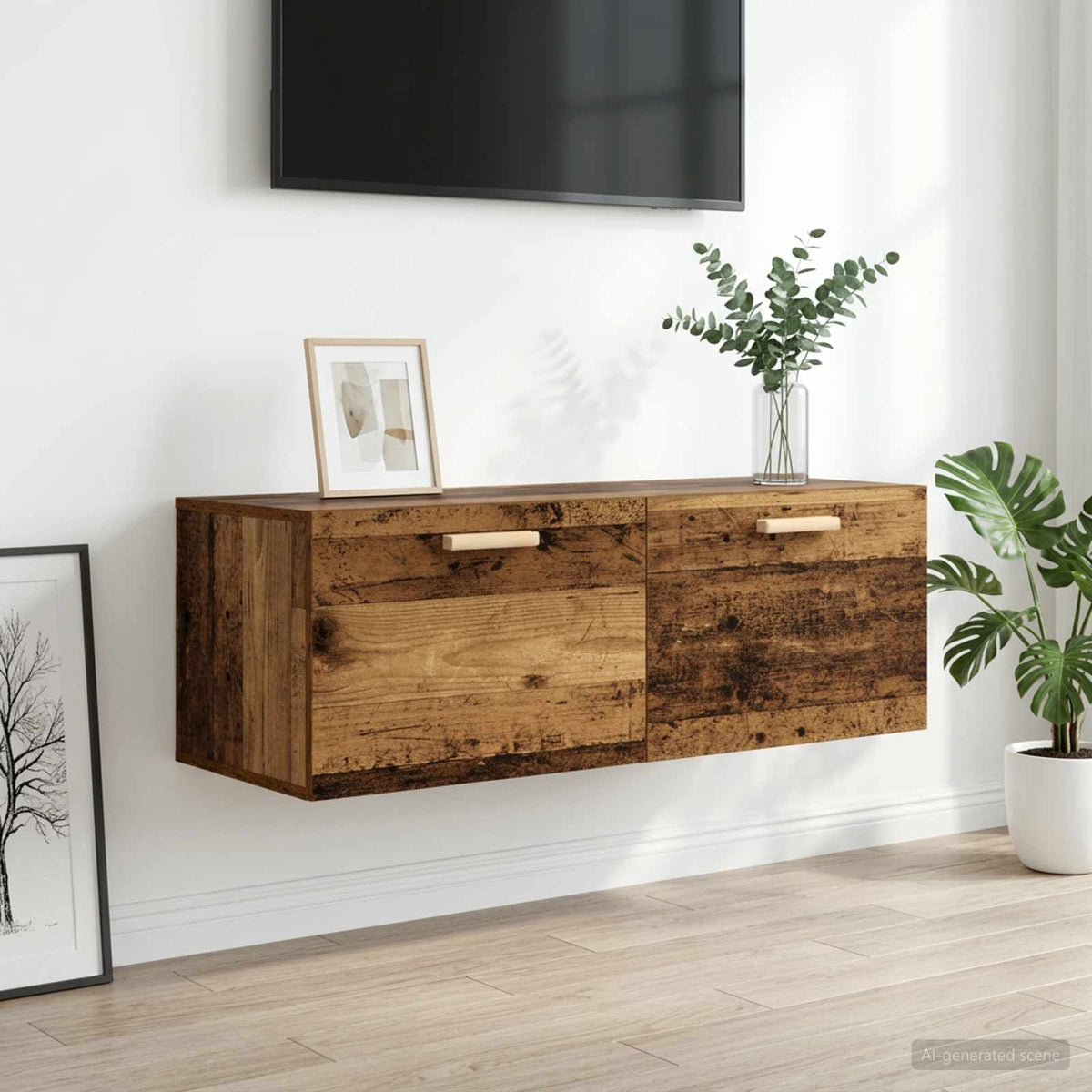 Armadietto a muro Legno antico 100 x 36,5 x 35 cm - homemem39