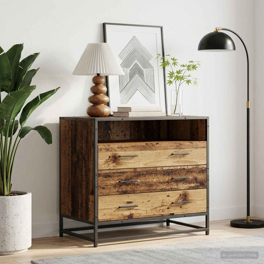 Mobile con Cassetti 3-Cassetto Legno antico 70 x 41 x 70 cm