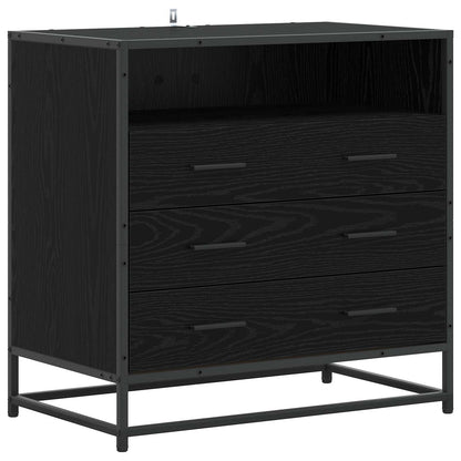 Mobile con Cassetti 3-Cassetto Rovere nero 70 x 41 x 70 cm