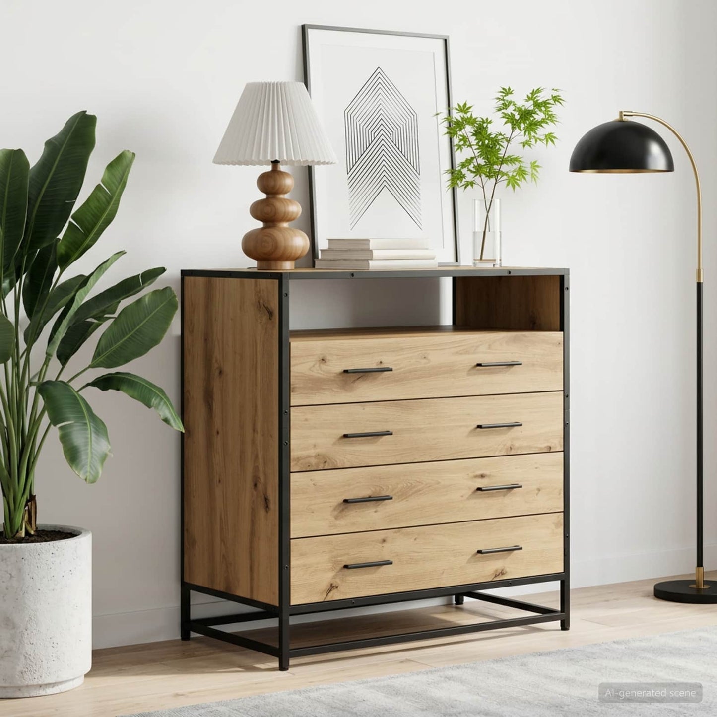 Mobile con Cassetti 4-Cassetto Rovere artigianale