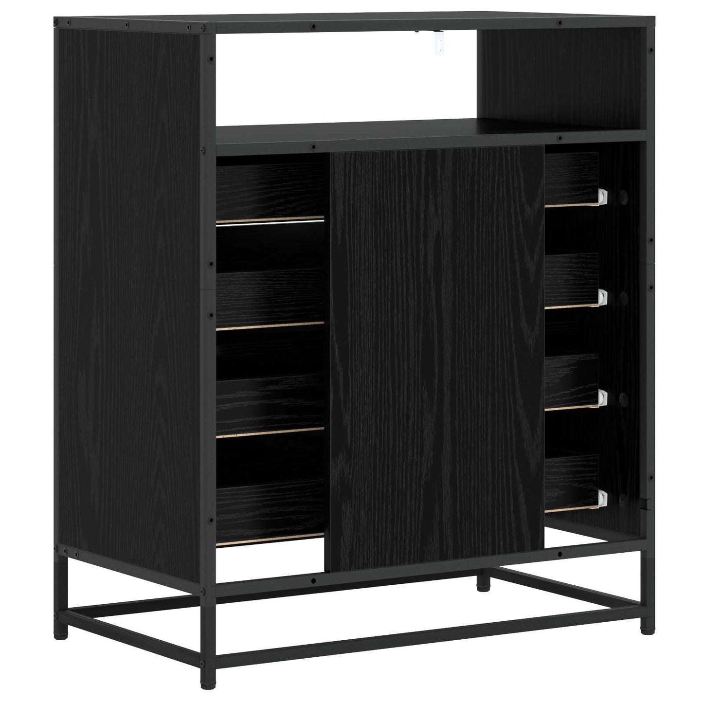 Mobile con Cassetti 4-Cassetto Rovere nero 70 x 41 x 83,5 cm