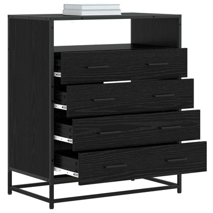 Mobile con Cassetti 4-Cassetto Rovere nero 70 x 41 x 83,5 cm