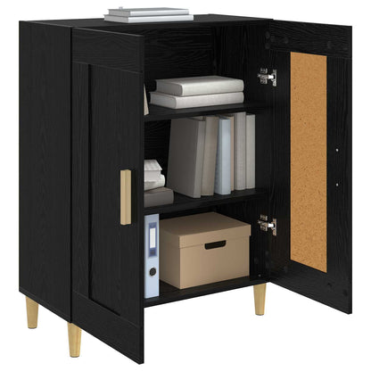 Credenza Rovere Nero 69,5 x 34 x 90 cm Legno ingegnerizzato