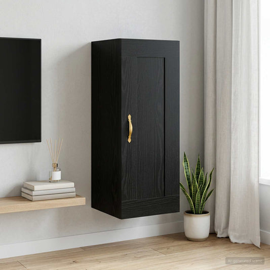 Armadietto a muro Rovere Nero 34,5 x 34 x 90 cm
