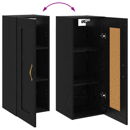 Armadietto a muro Rovere Nero 34,5 x 34 x 90 cm
