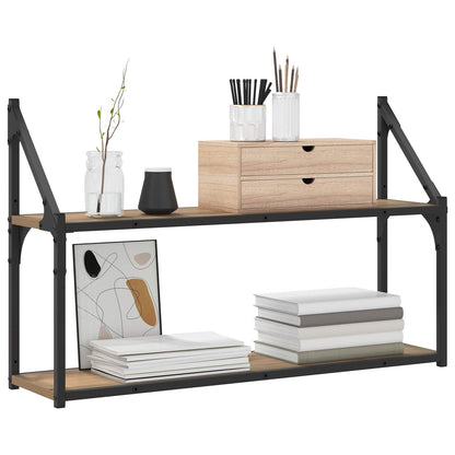 Scaffale da parete A parete Rovere artigianale 80 x 21 x 51 cm | homemem39