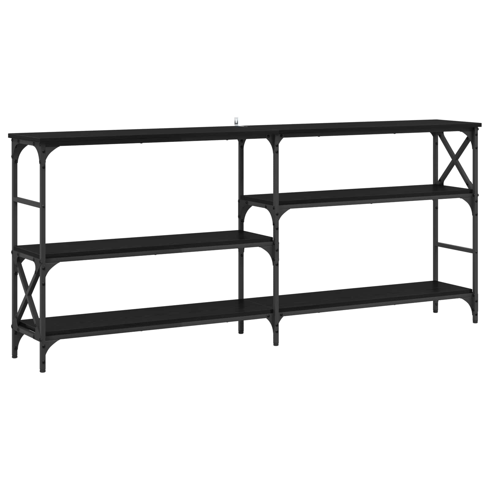 Tavolo consolle Rovere Nero 180 x 29 x 76,5 cm metallo PB - homemem39