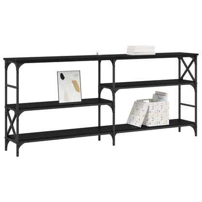 Tavolo consolle Rovere Nero 180 x 29 x 76,5 cm metallo PB - homemem39