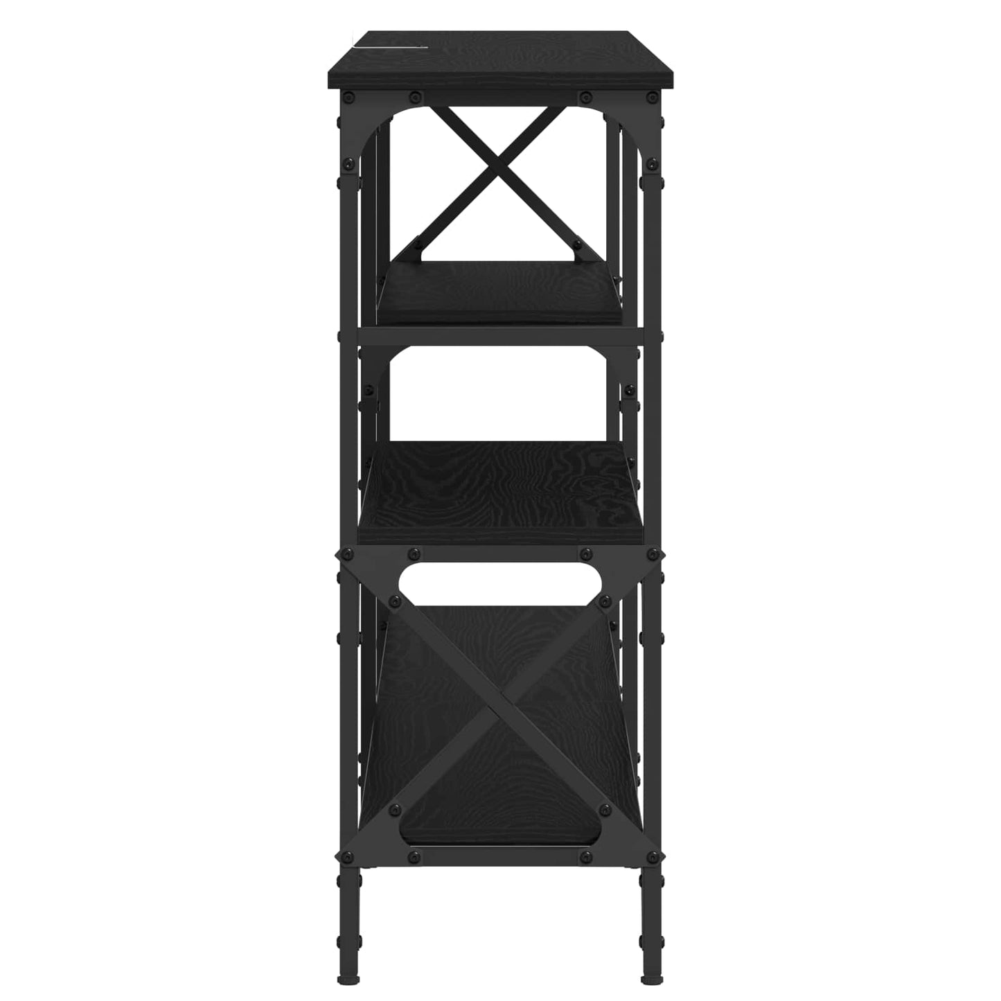 Tavolo consolle Rovere Nero 180 x 29 x 76,5 cm metallo PB - homemem39