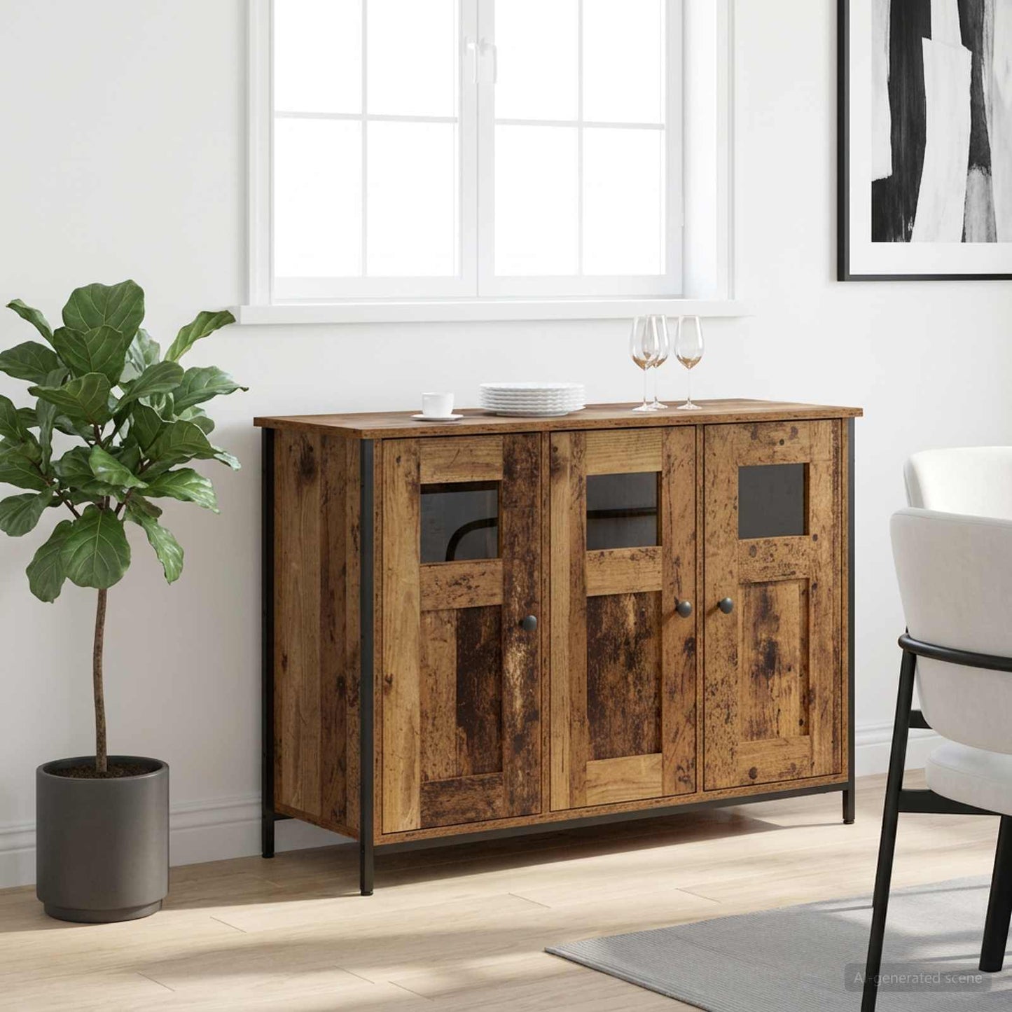 Credenza Legno antico 100 x 35 x 70 cm Legno ingegnerizzato