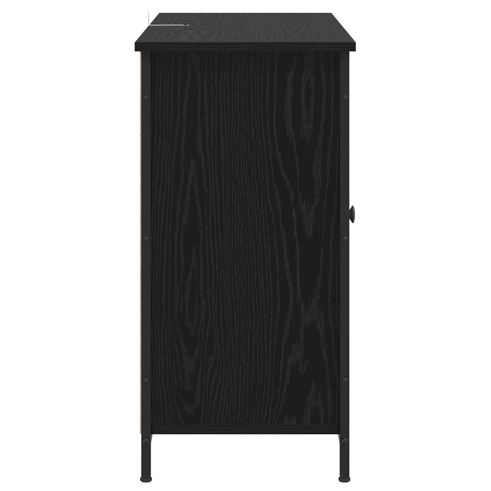 Credenza Rovere Nero 100 x 35 x 70 cm Legno ingegnerizzato | homemem39