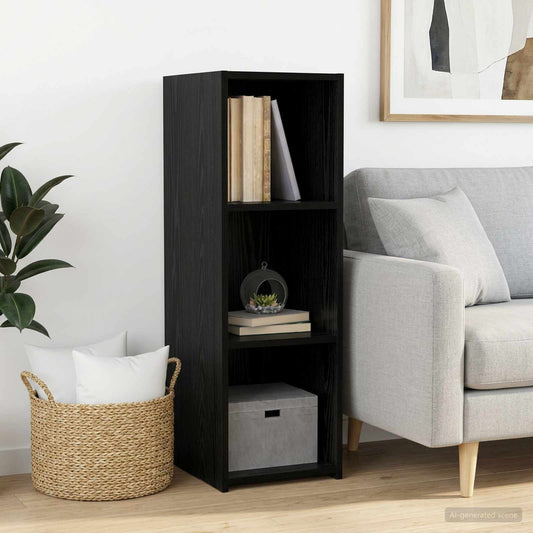 Credenza Rovere Nero 30 x 41 x 93 cm Legno ingegnerizzato
