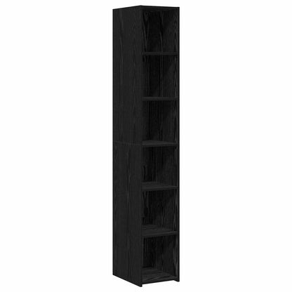 Credenza Rovere Nero 30 x 41 x 185 cm Legno ingegnerizzato