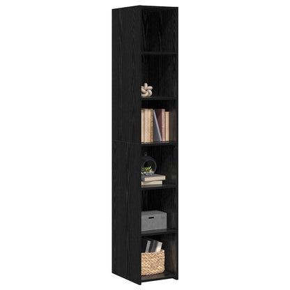 Credenza Rovere Nero 30 x 41 x 185 cm Legno ingegnerizzato