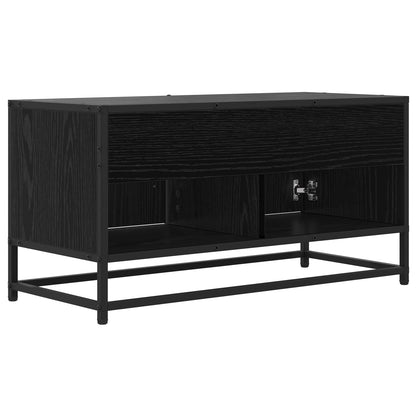Mobile TV 80 x 34,5 x 40 cm Rovere Nero Legno ingegnerizzato