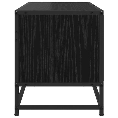 Mobile TV 80 x 34,5 x 40 cm Rovere Nero Legno ingegnerizzato