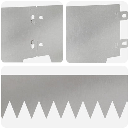 Bordura per Prato 20 pcs 103 x 15 cm metallo Argento | homemem39