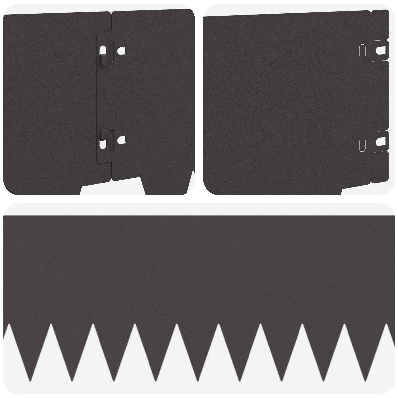 Bordura per Prato 20 pcs 103 x 20 cm metallo Nero | homemem39