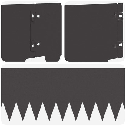Bordura per Prato 30 pcs 103 x 20 cm metallo Nero | homemem39