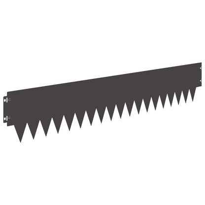 Bordura per Prato 30 pcs 103 x 20 cm metallo Nero | homemem39