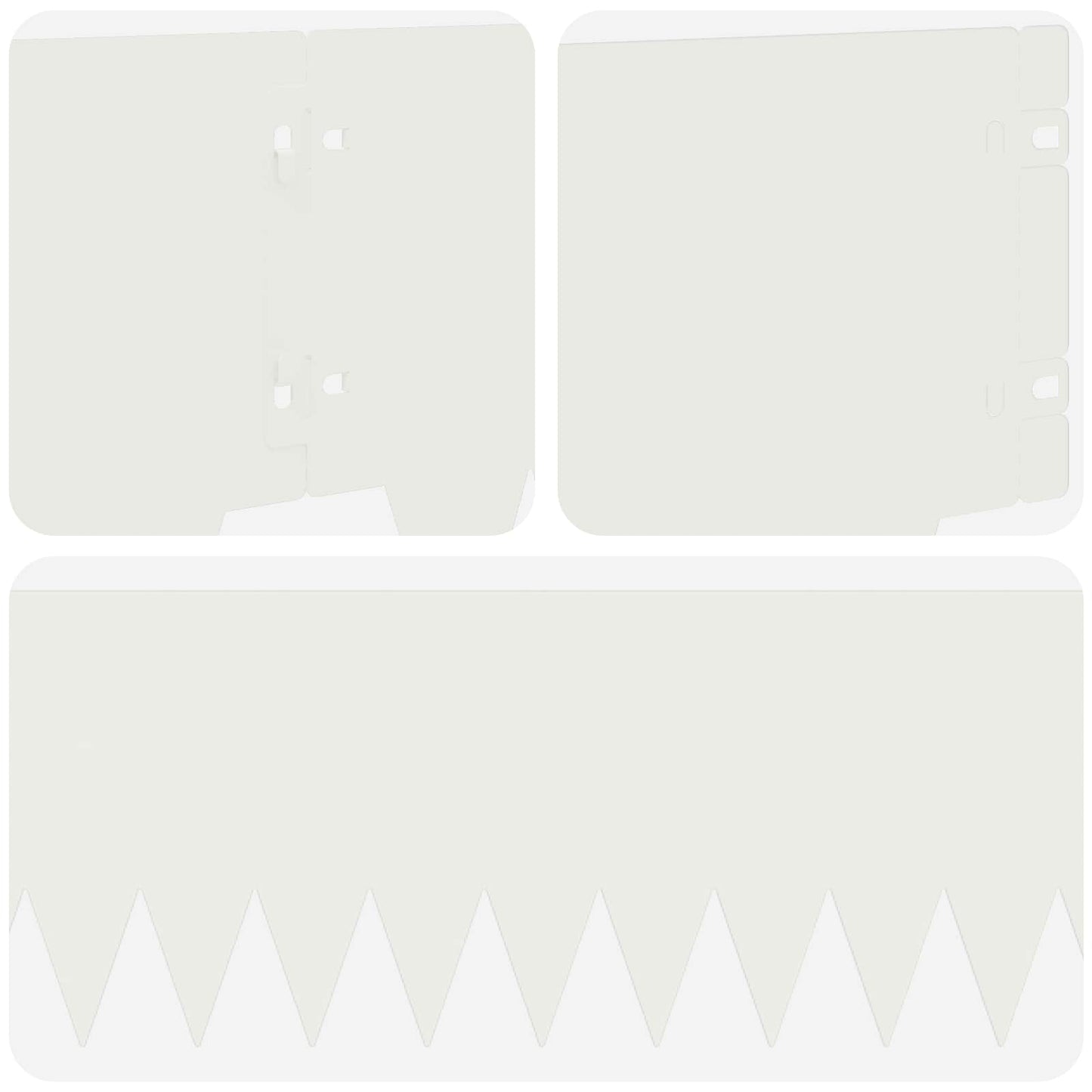 Bordura per Prato 20 pcs 103 x 20 cm metallo Bianco | homemem39