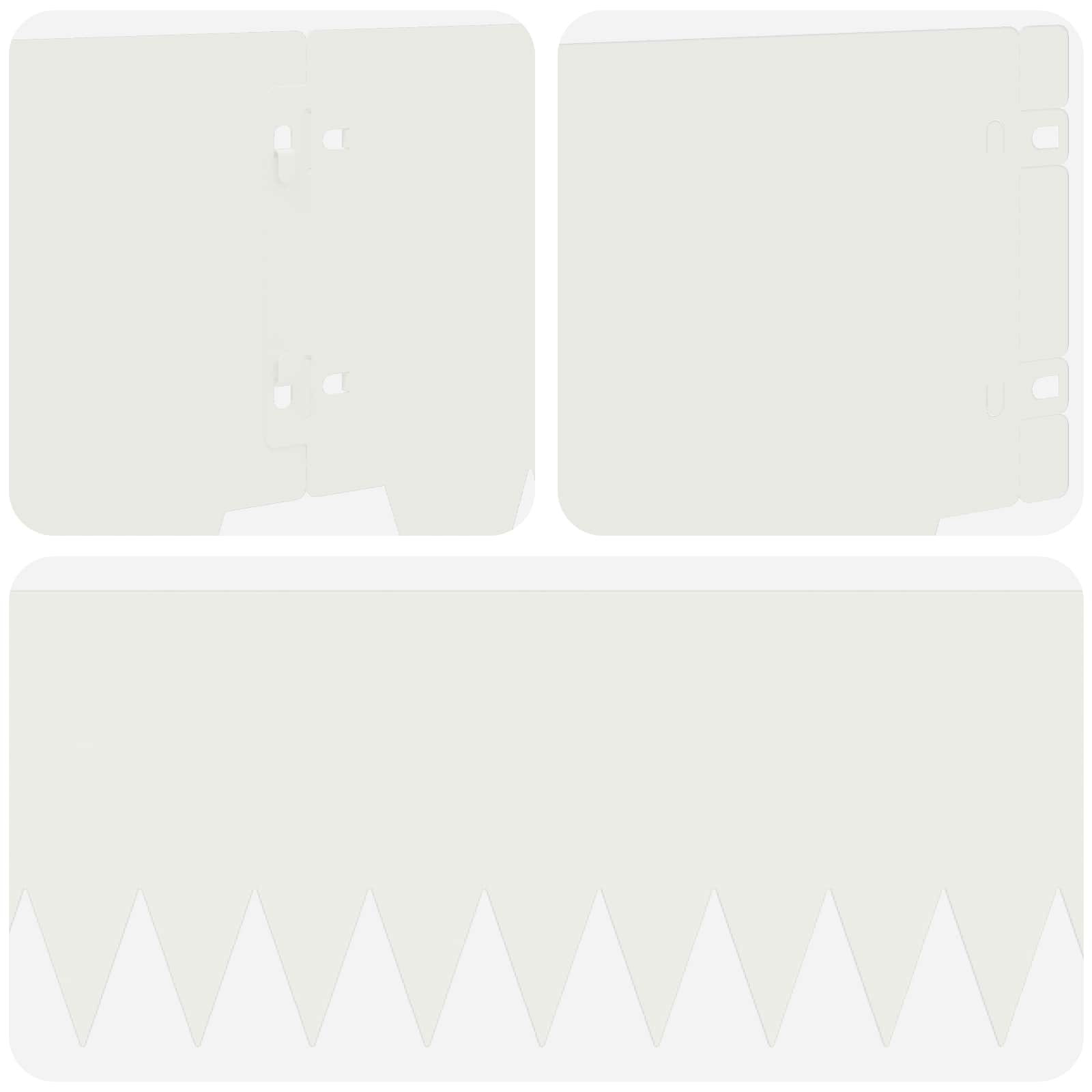 Bordura per Prato 30 pcs 103 x 20 cm metallo Bianco | homemem39