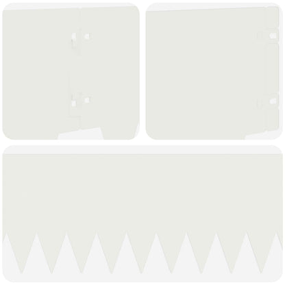 Bordura per Prato 30 pcs 103 x 20 cm metallo Bianco | homemem39