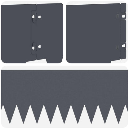 Bordura per Prato 10 pcs 103 x 20 cm metallo Antracite | homemem39