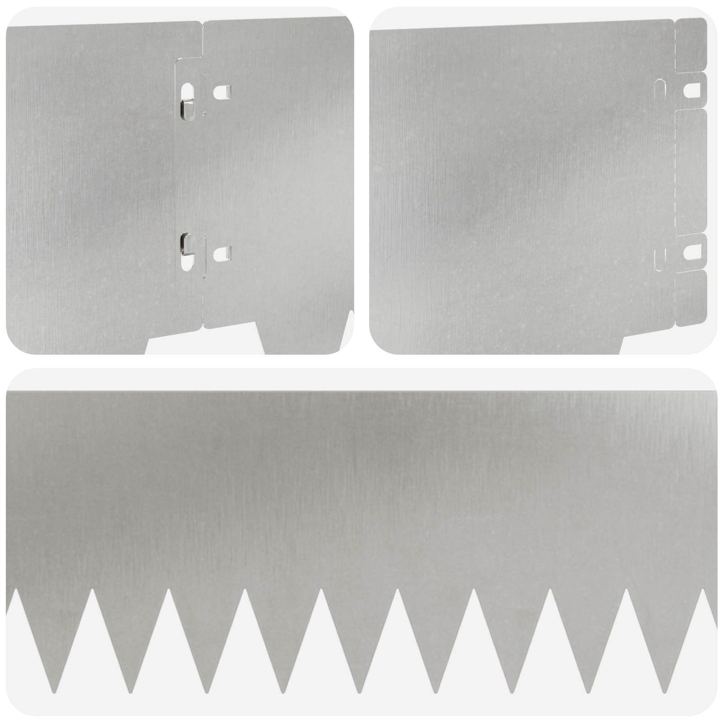 Bordura per Prato 10 pcs 103 x 20 cm metallo Argento | homemem39