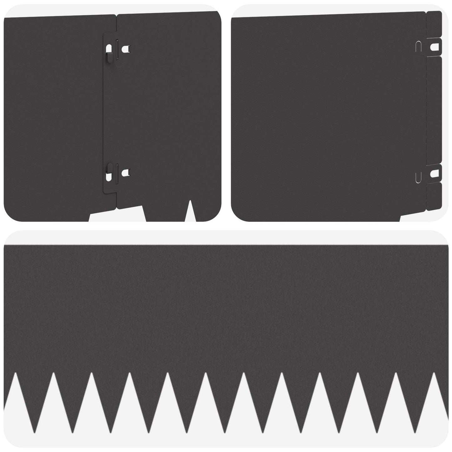 Bordura per Prato 10 pcs 103 x 25 cm metallo Nero | homemem39